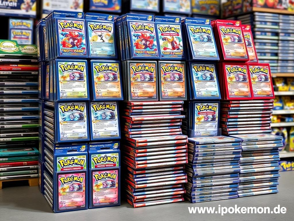 Pokémon Karten Booster Displays verschiedener Editionen im Großhandel