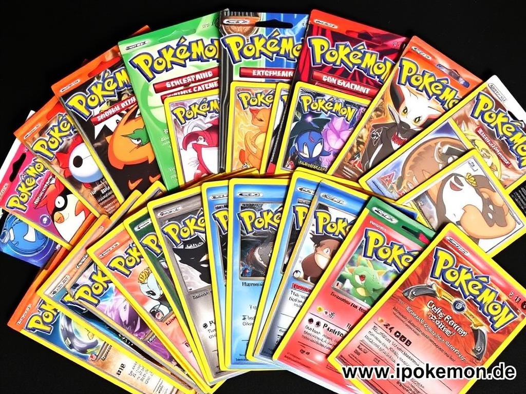 Pokémon Karten Booster Packs verschiedener Editionen
