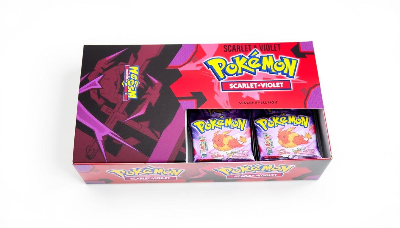 Pokémon Karten Display Box mit 36 Boostern der Karmesin & Purpur Edition