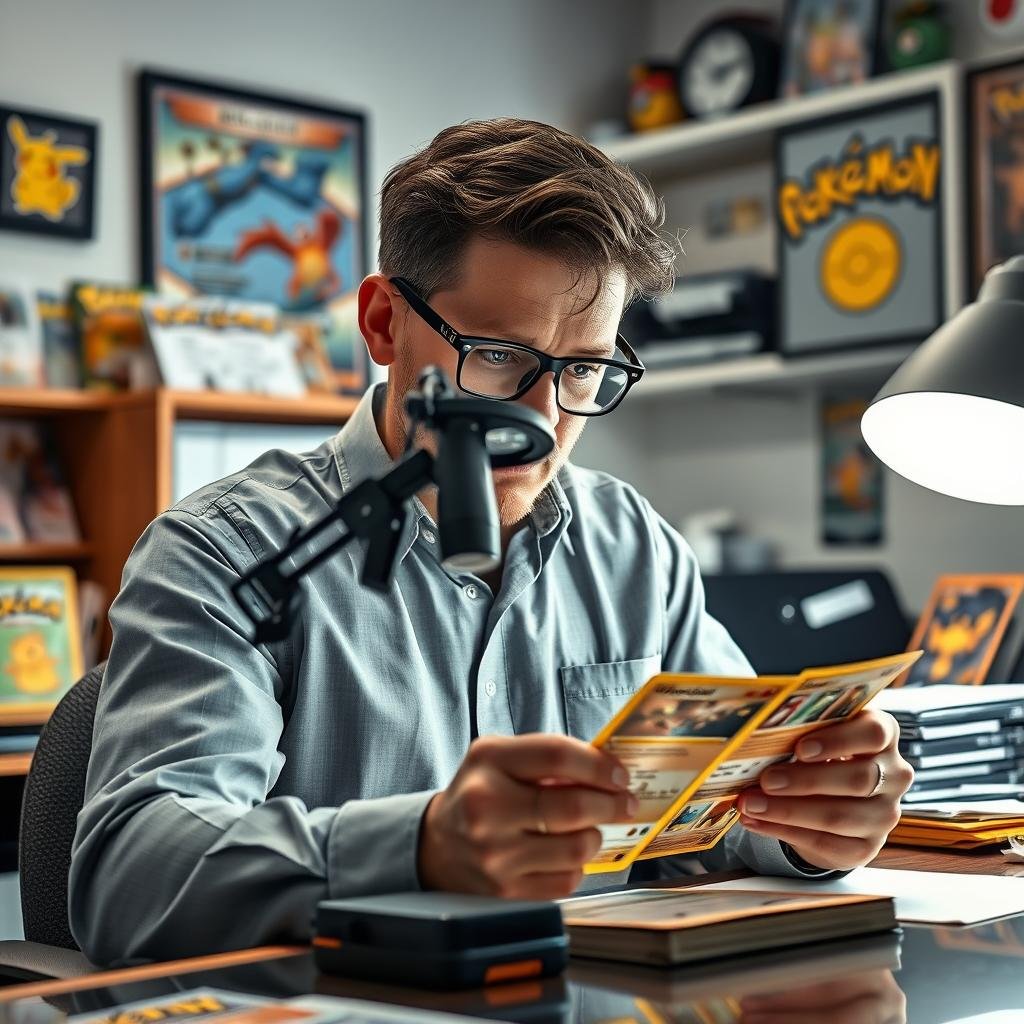 Pokémon Karten Experte bei der Authentifizierung und Beratung