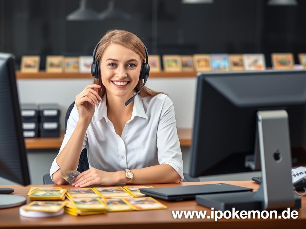 Pokémon Karten Expertenteam bereit zur Beratung
