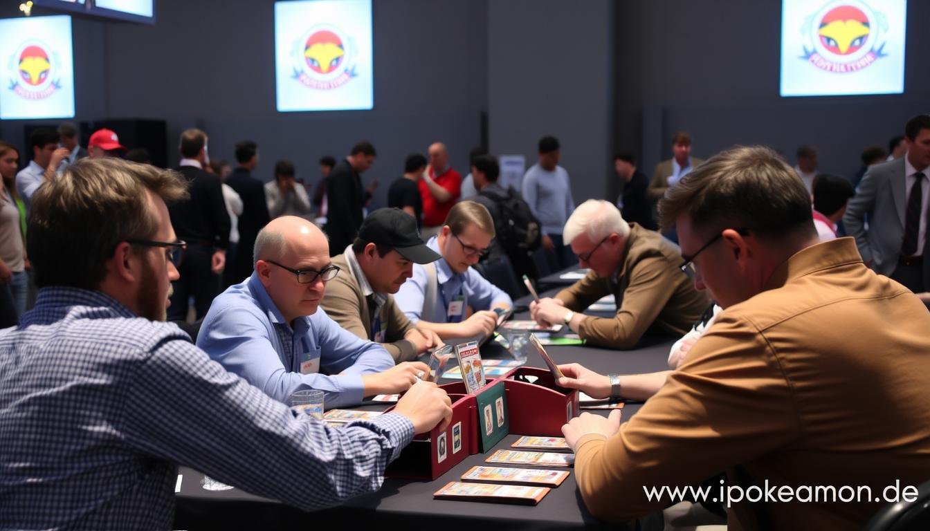 Pokémon Karten Turnier mit erwachsenen Teilnehmern