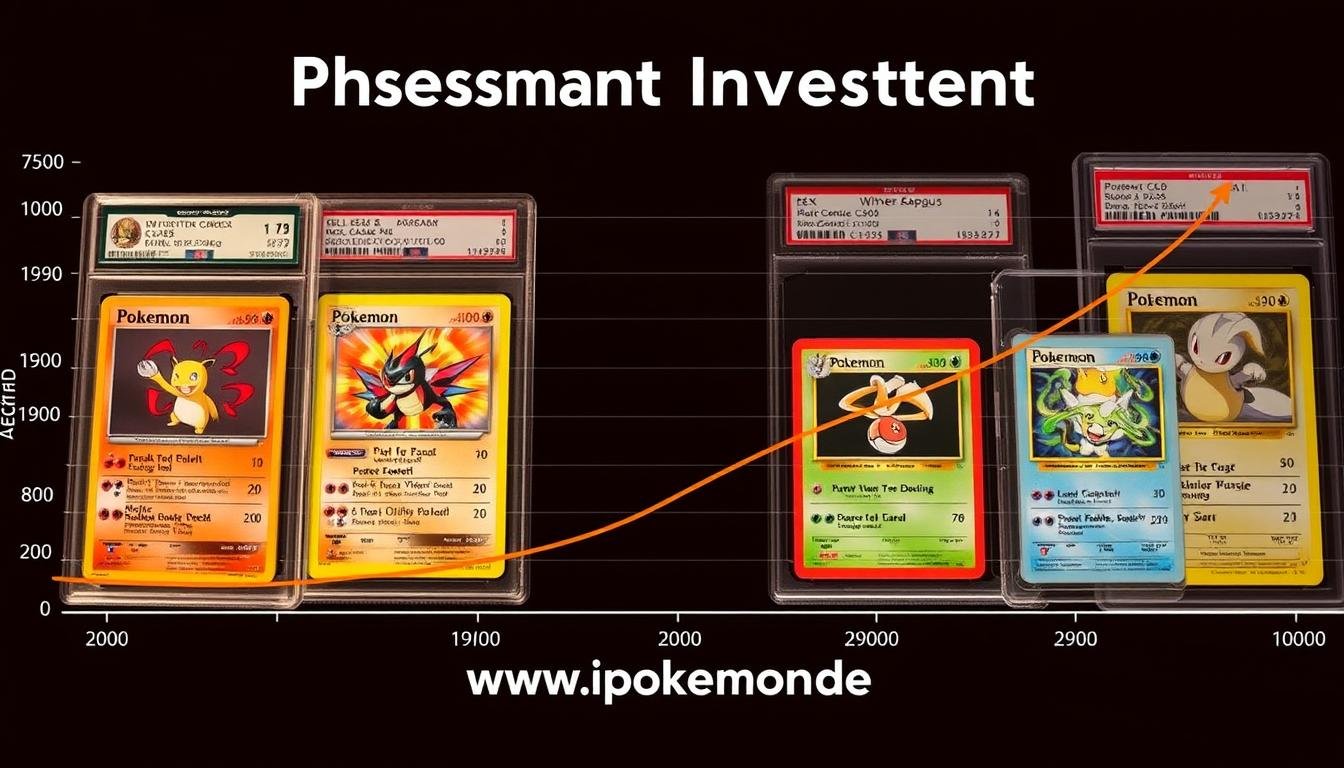 Pokémon Karten als Investment mit Wertentwicklungsgrafik