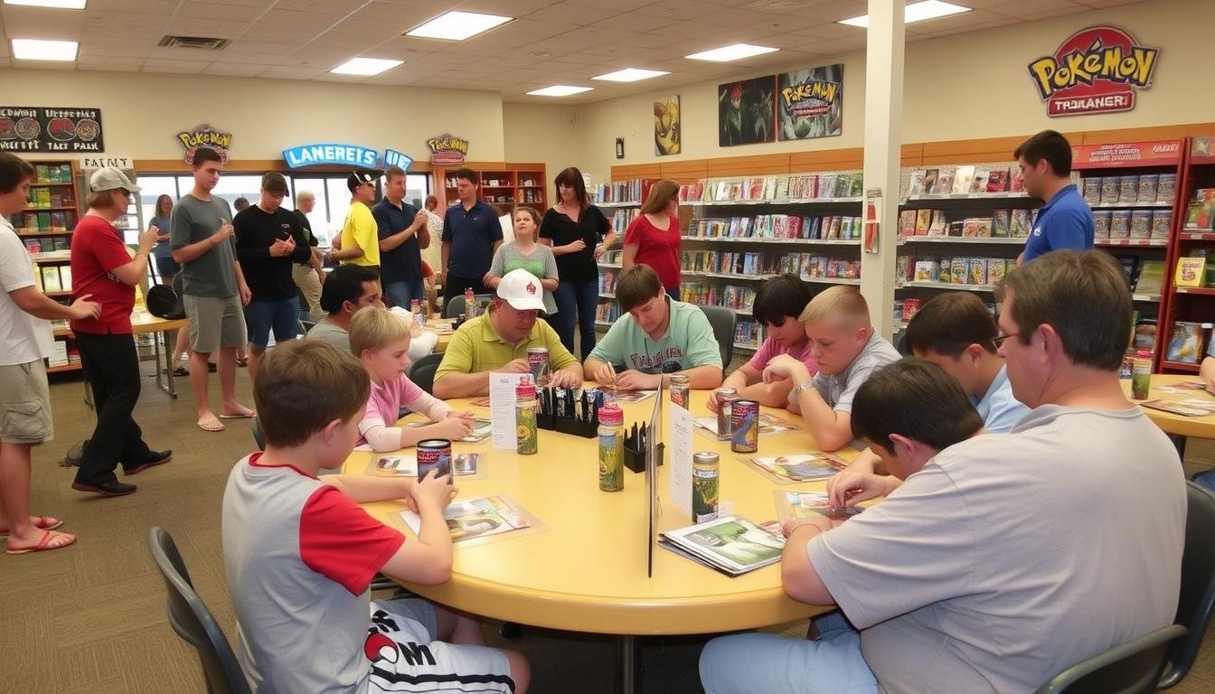 Pokémon-Turnier in einem lokalen Geschäft