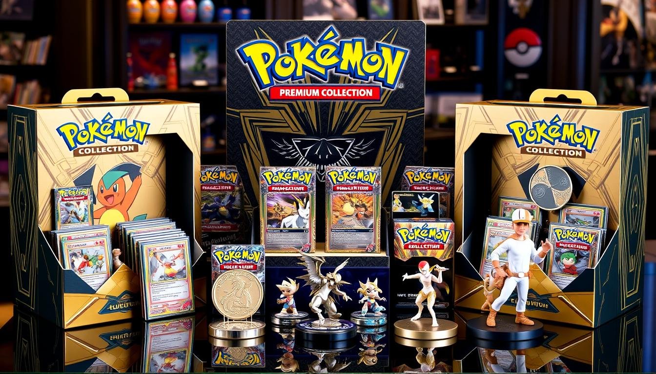 Premium Collection Display mit hochwertigen Sammlerstücken und exklusiven Karten