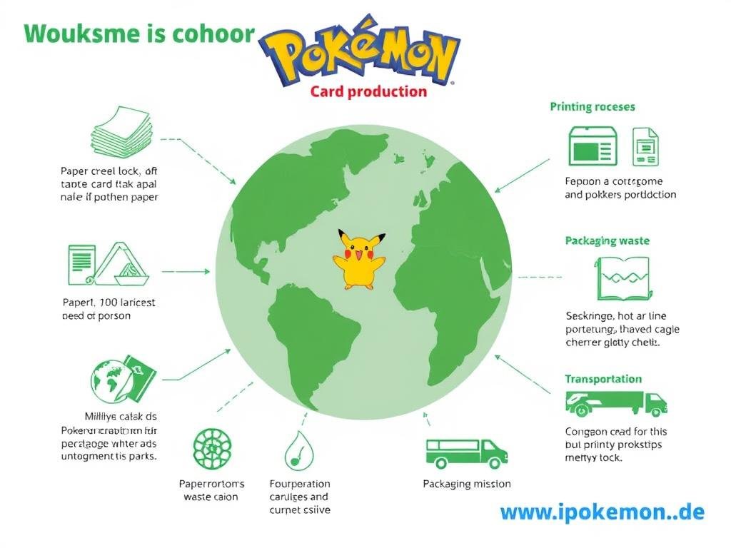 Produktionsprozess von Pokémon Karten mit Umweltauswirkungen