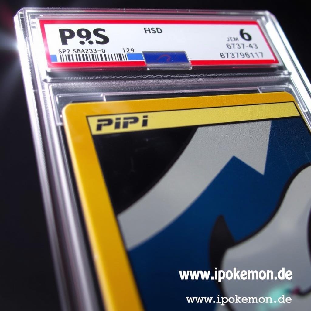 Professionell bewertete und versiegelte Pokémon Karte mit PSA-Grading