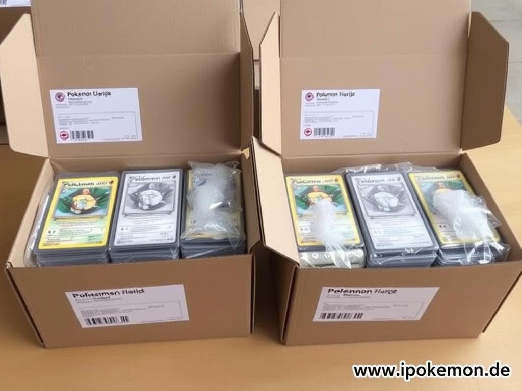 Professionell verpackte Pokémon Karten für den Großhandelsversand