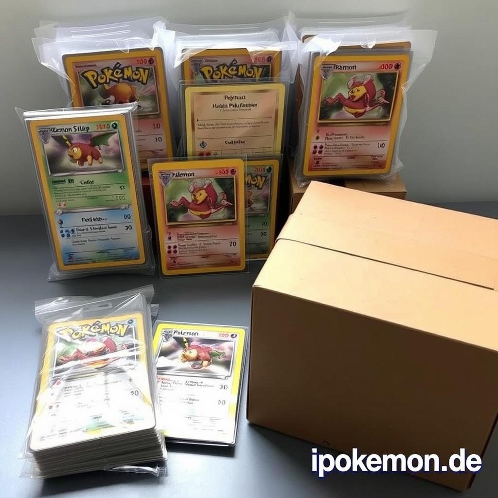 Professionell verpackte Pokémon Karten für den sicheren Versand