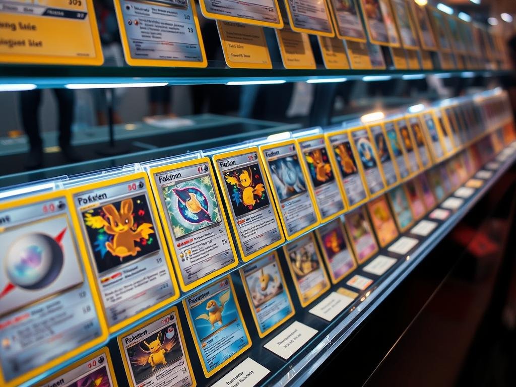 Professionelle Vitrine mit Premium Pokémon Karten