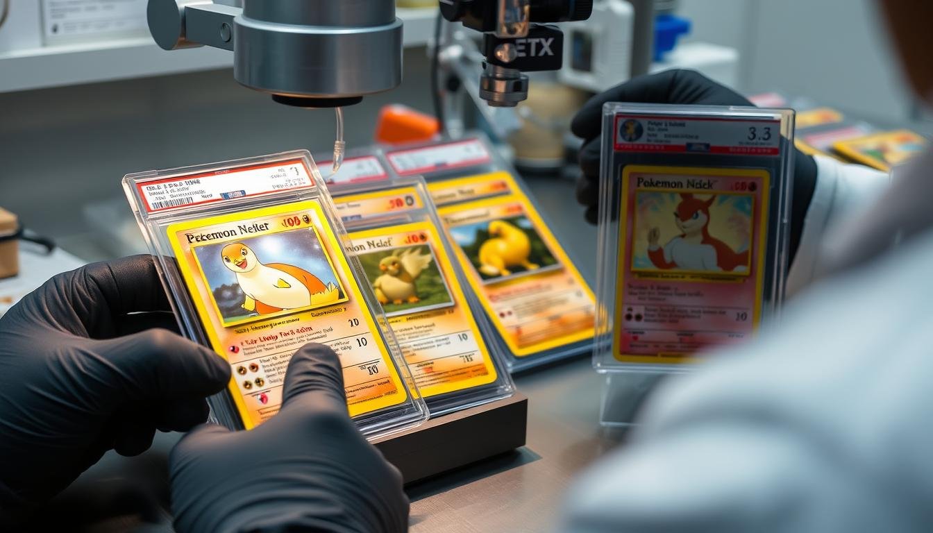 Professioneller Bewertungsprozess für Pokémon Karten
