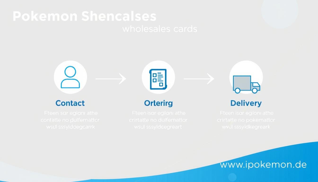 Professioneller Pokémon Karten Großhandel Bestellprozess visualisiert