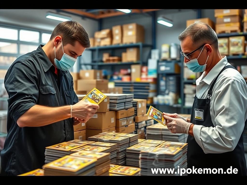 Qualitätskontrolle von Pokémon Karten im Großhandel
