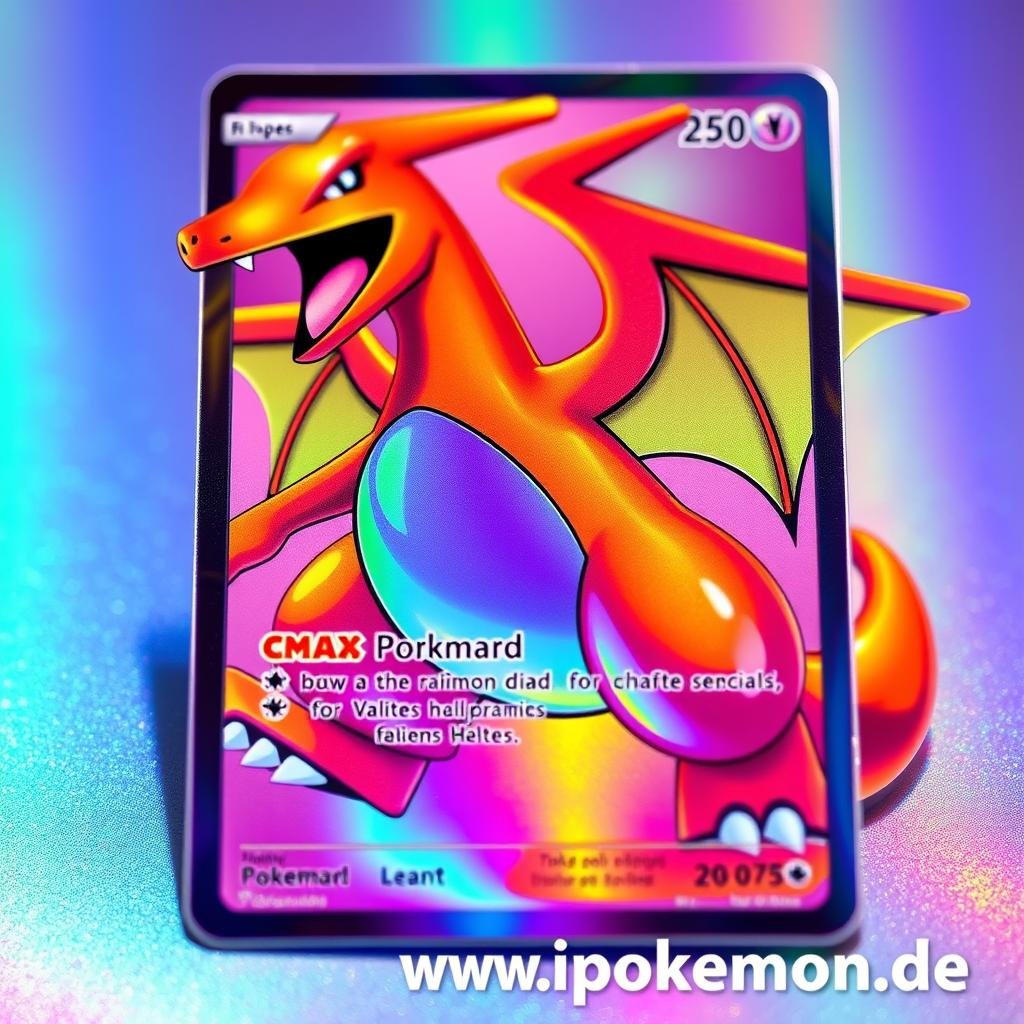 Rainbow Rare Pokémon Karte mit schillernden Farben