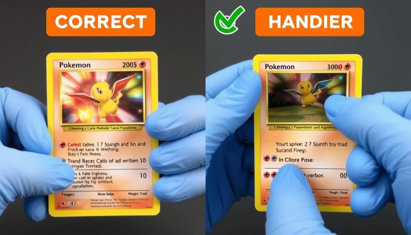 Richtige und falsche Handhabung von Pokémon Karten