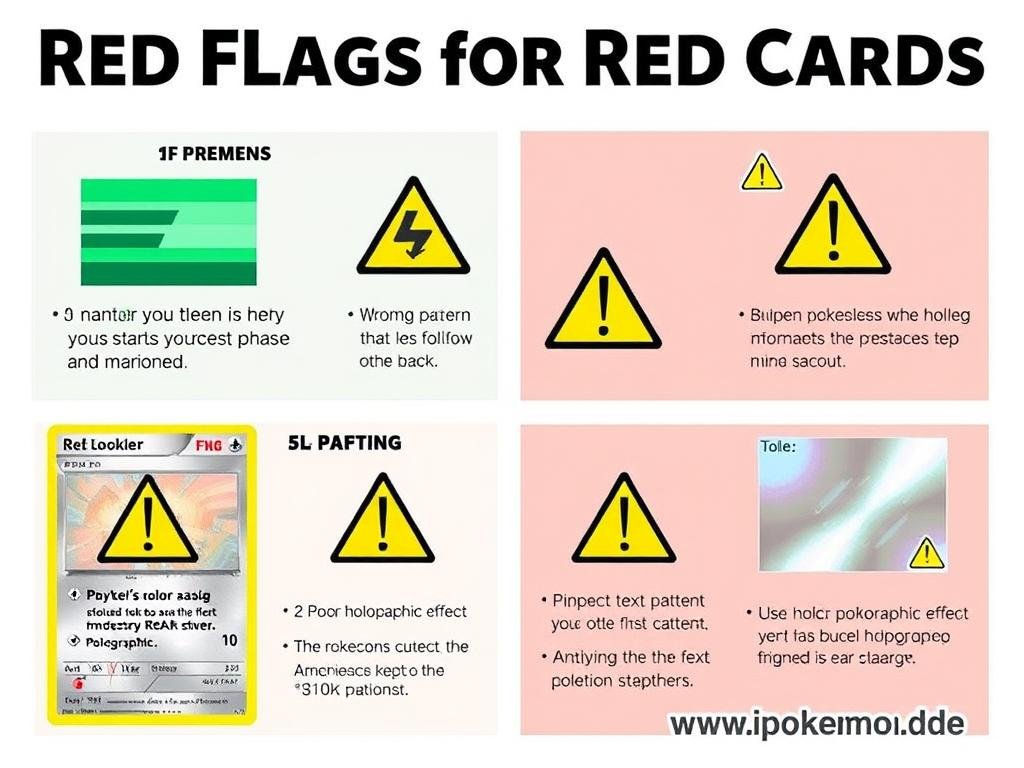 Rote Flaggen für gefälschte Pokémon Karten