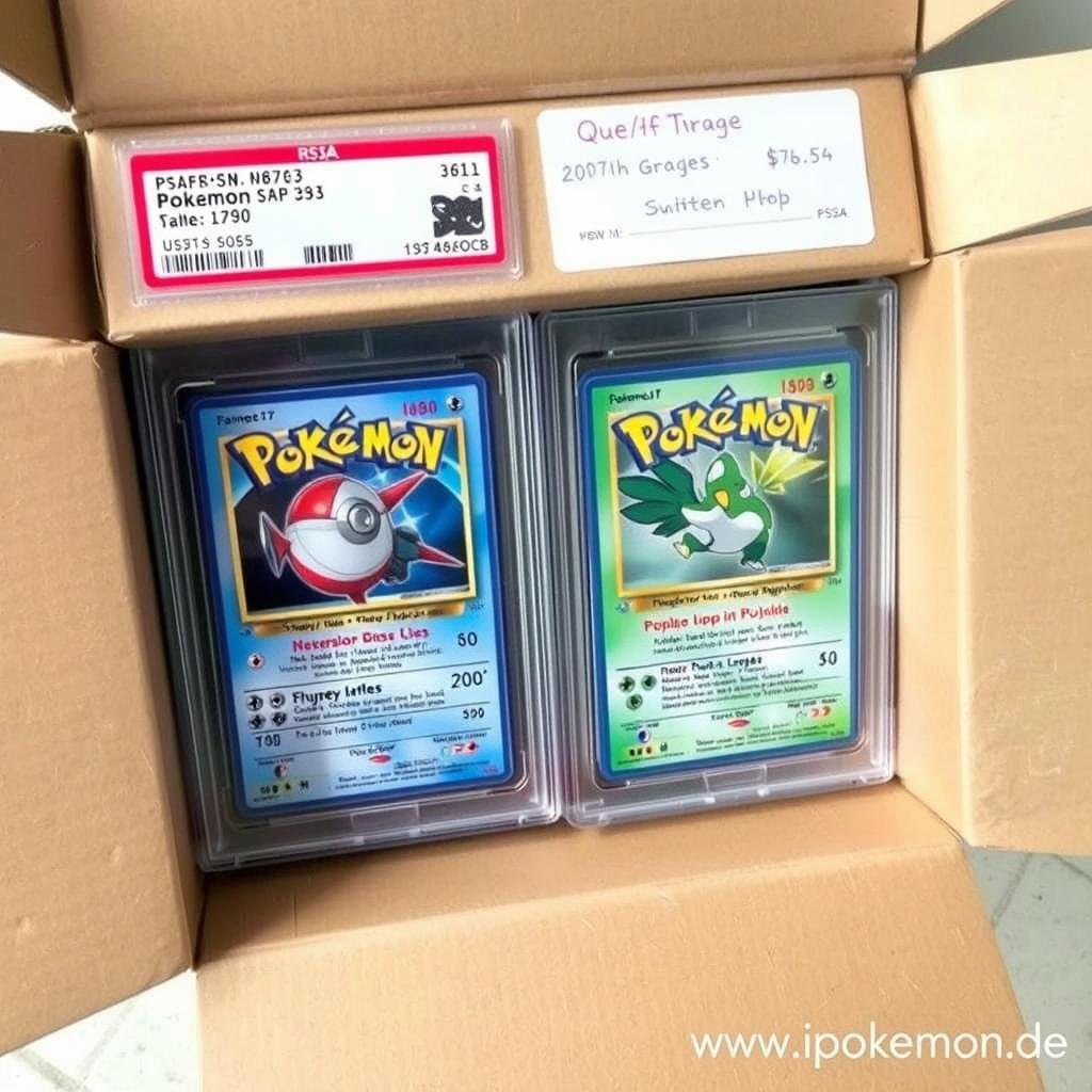 Rücksendung von PSA-bewerteten Pokémon Karten