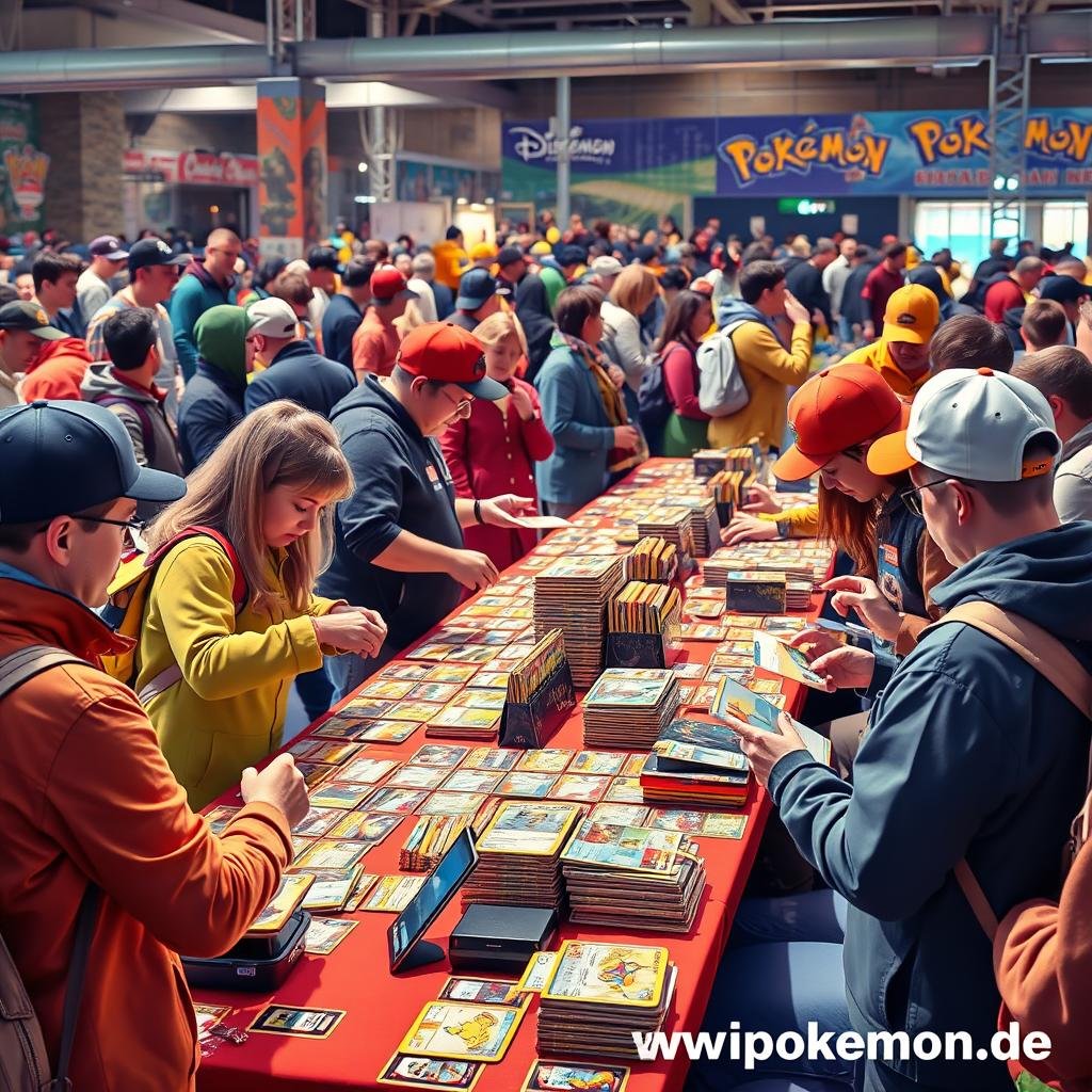 Sammler-Community bei einem Pokémon Karten Event