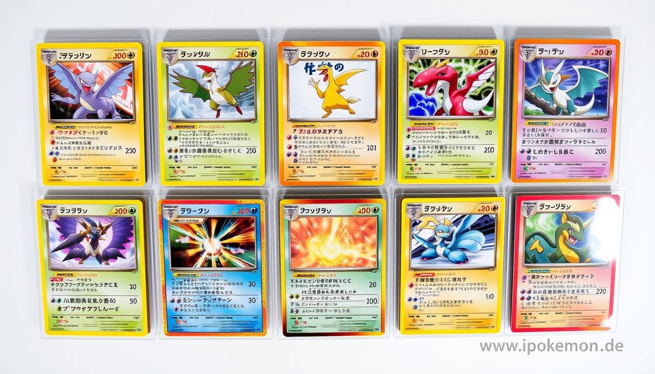 Sammlung japanischer Pokémon Karten mit exklusiven Artworks