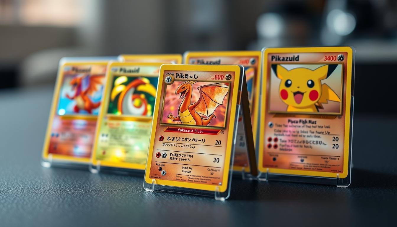 Seltene Pokémon Karten: So erkennen Sie echte Raritäten 1 Sammlung seltener Pokémon Karten mit Charizard und Pikachu Karten