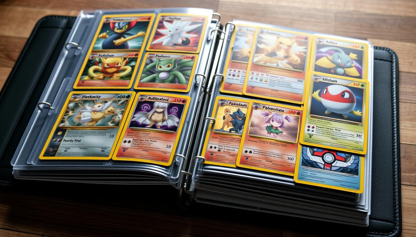 Sammlung von Anime-inspirierten Pokémon Karten in einem Sammelalbum
