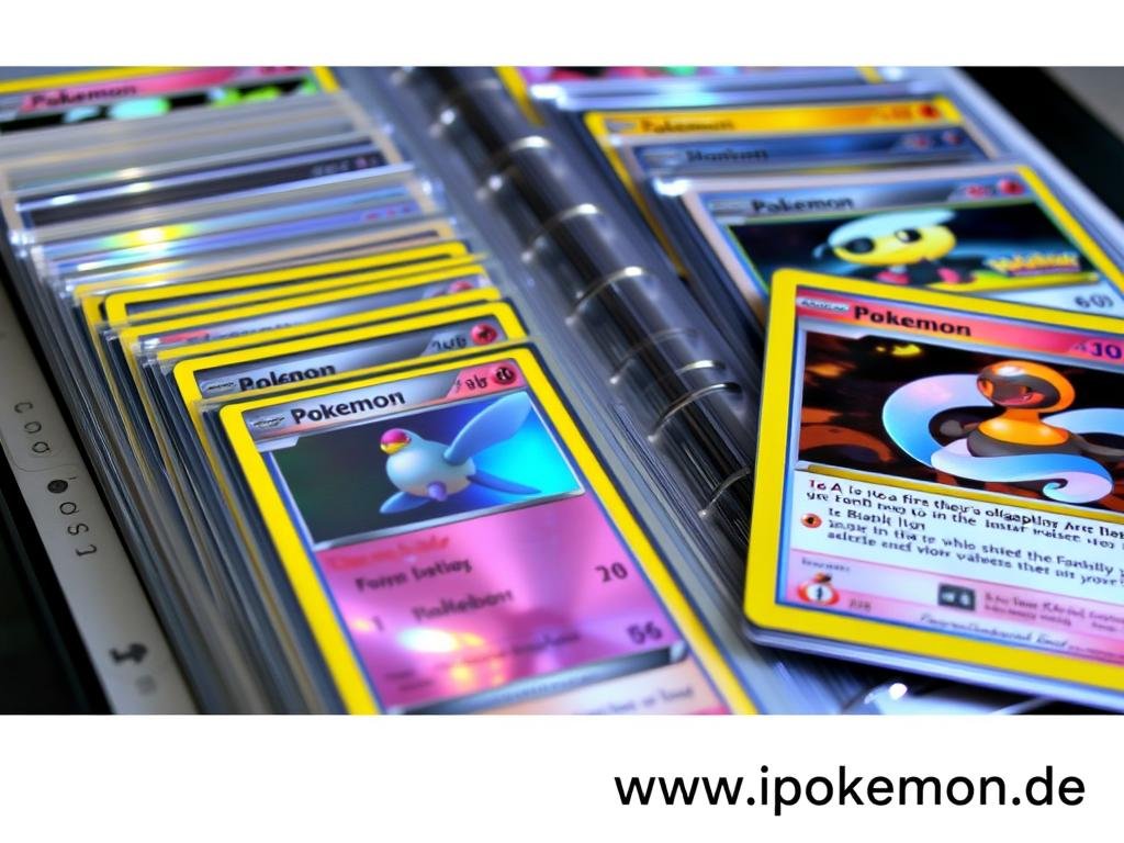 Sammlung von Pokémon Karten in einem speziellen Sammelalbum