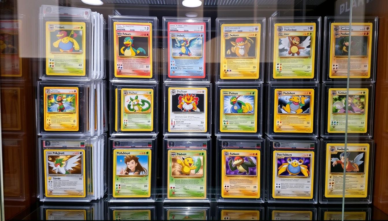 Sammlung von professionell bewerteten Pokémon Karten