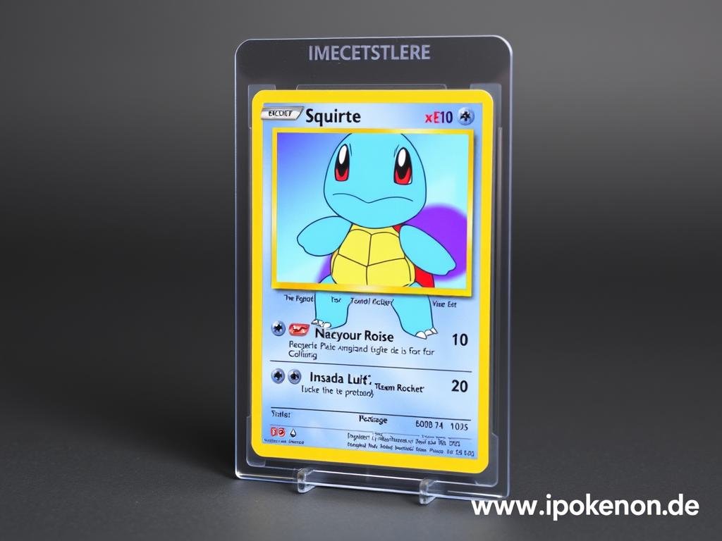 Schiggy Karte aus dem Team Rocket Set mit deutlicher Farbabweichung