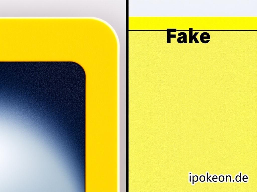 Schwarze Kernschicht bei echten Pokémon Karten