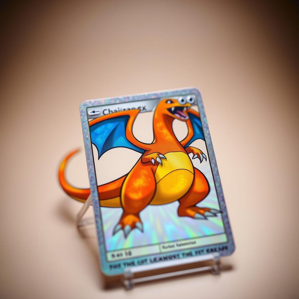 Seltene Glurak-ex Karte aus einer Pokémon Karten Box