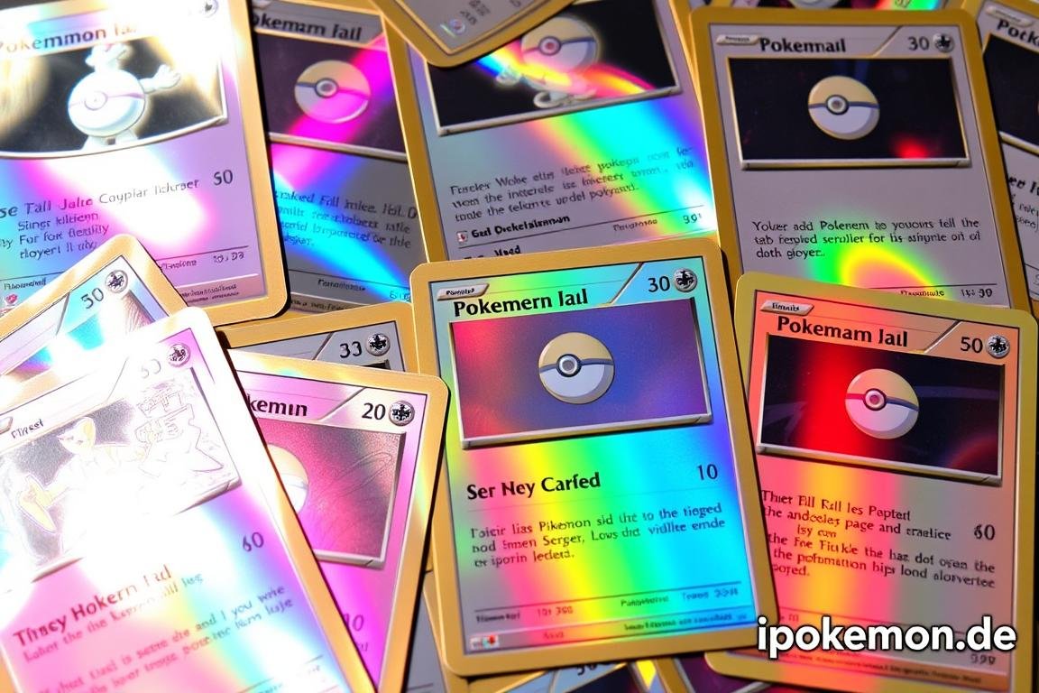 Shiny und Holo-Varianten von Pokémon Karten mit schillernden Effekten