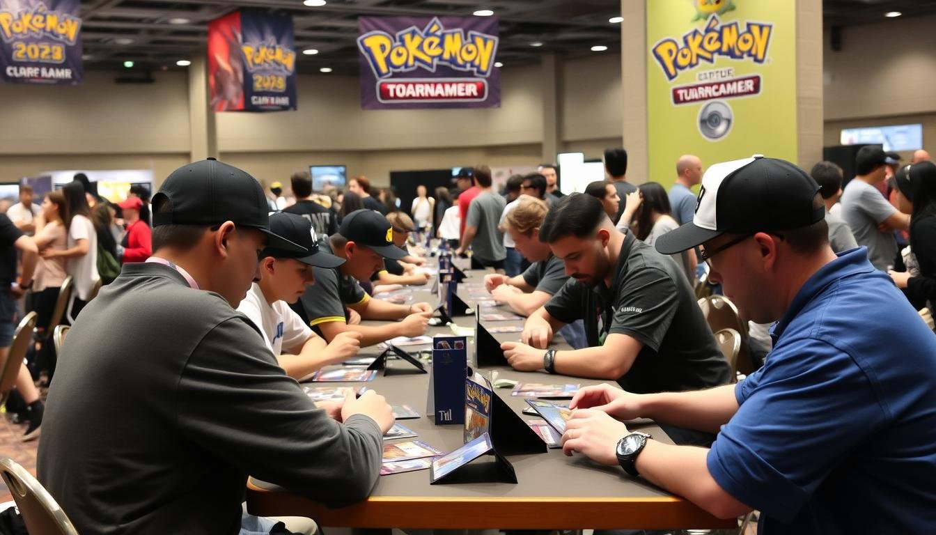 Spieler bei einem Pokémon Karten Turnier