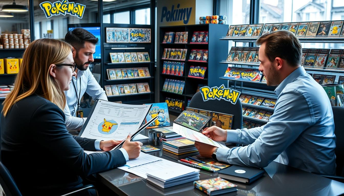 Team bespricht Verkaufsergebnisse nach einer Pokémon Convention