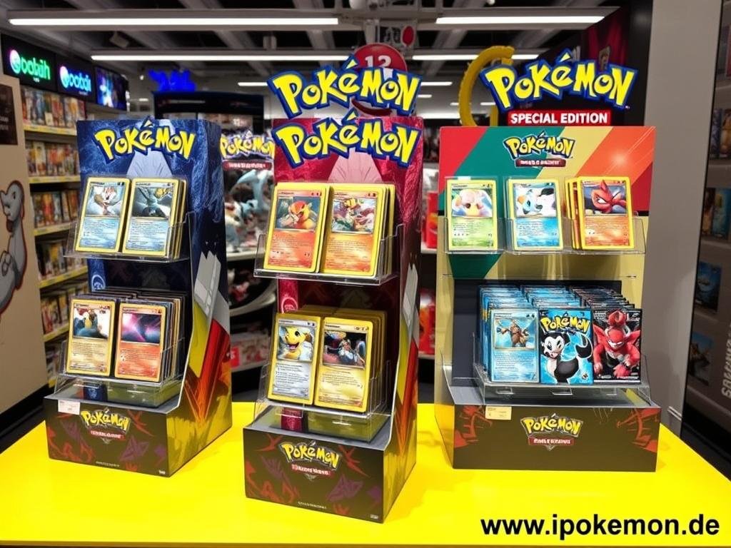 Thematische Displays für Pokémon Karten Editionen