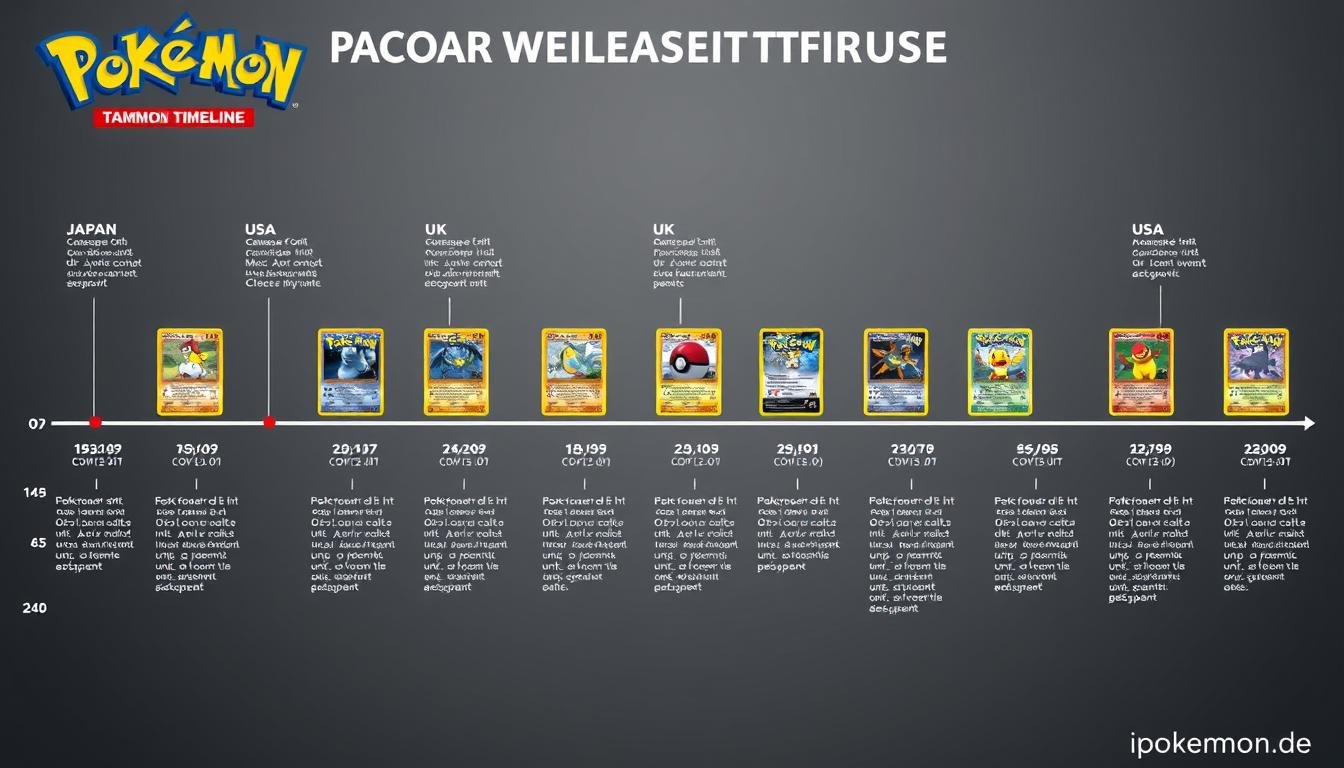 Timeline der Veröffentlichung von Pokémon Kartensets in verschiedenen Ländern