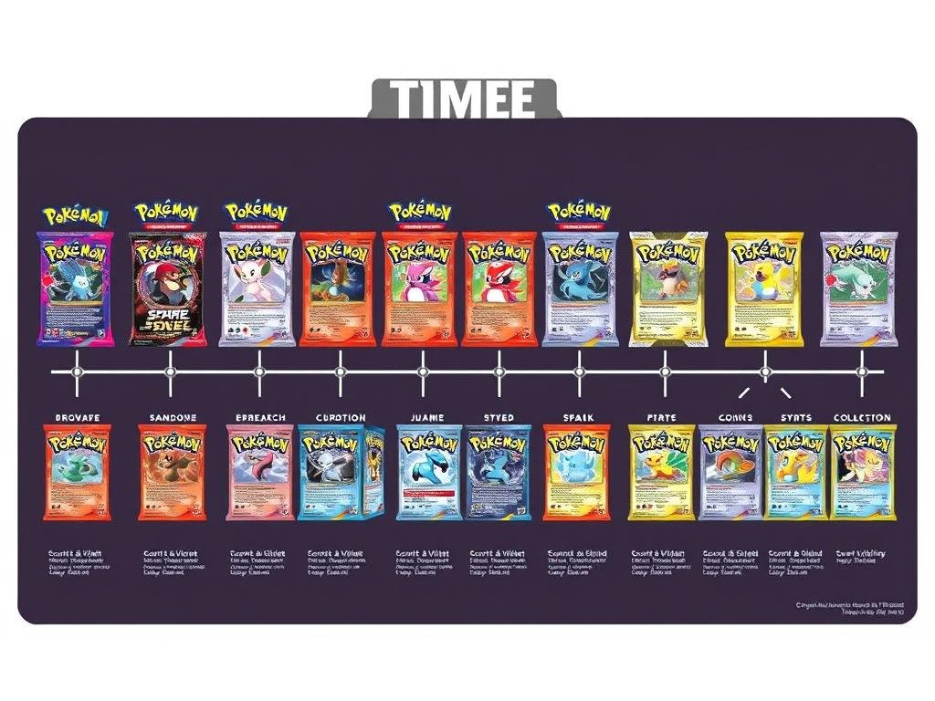 Timeline verschiedener Pokémon Kartenset-Veröffentlichungen