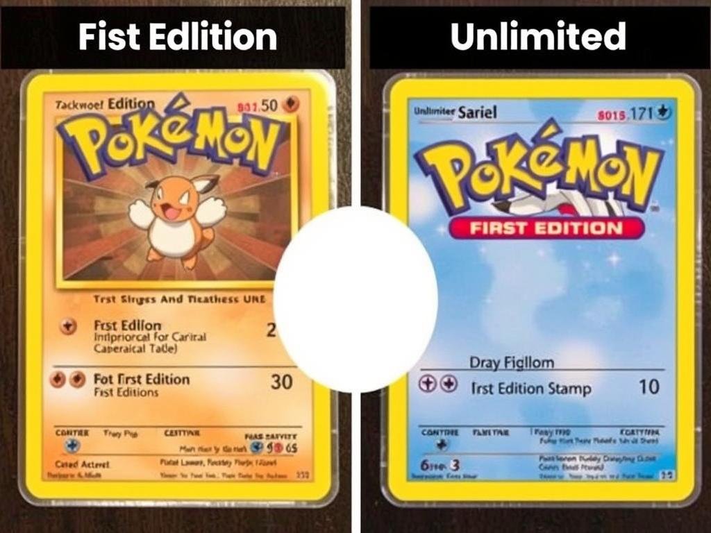 Vergleich zwischen First Edition und Unlimited Pokémon Karten