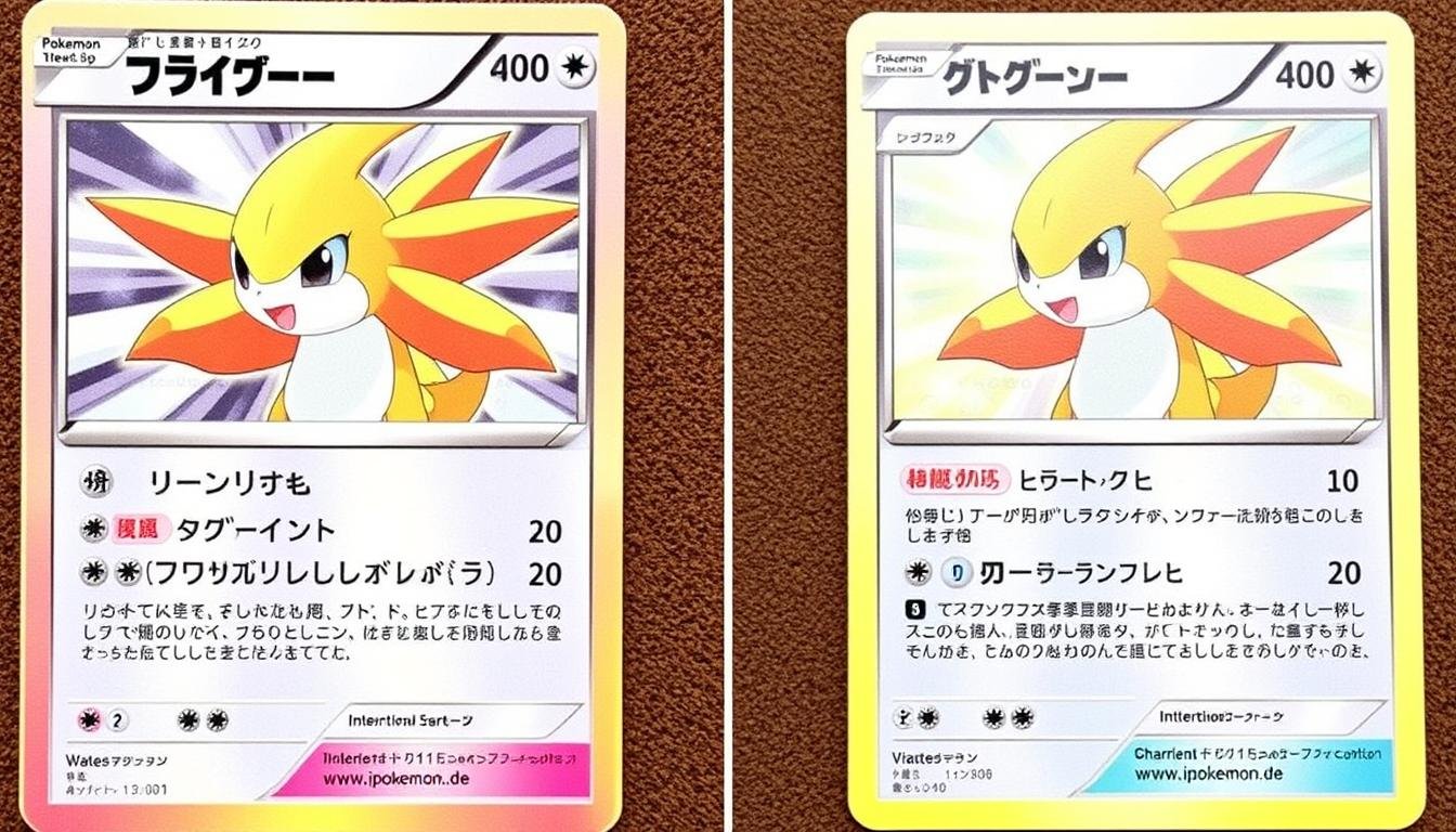 Vergleich zwischen japanischen und internationalen Pokémon Karten