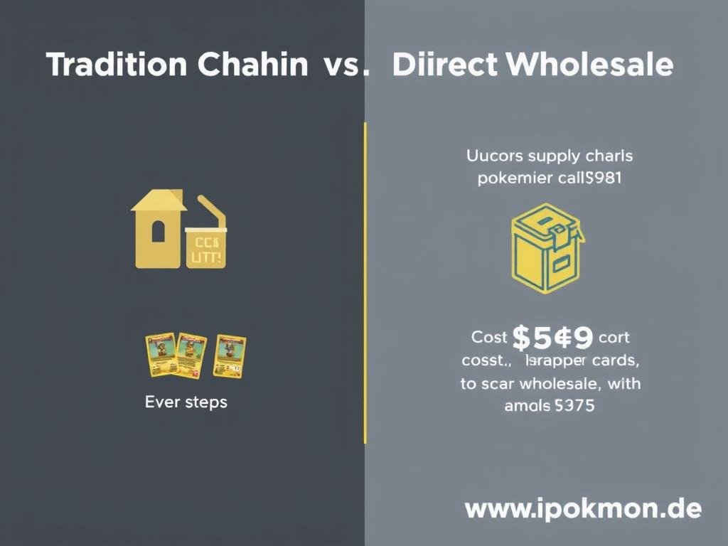 Vergleich zwischen traditioneller Lieferkette und direktem Großhandel für Pokémon Karten