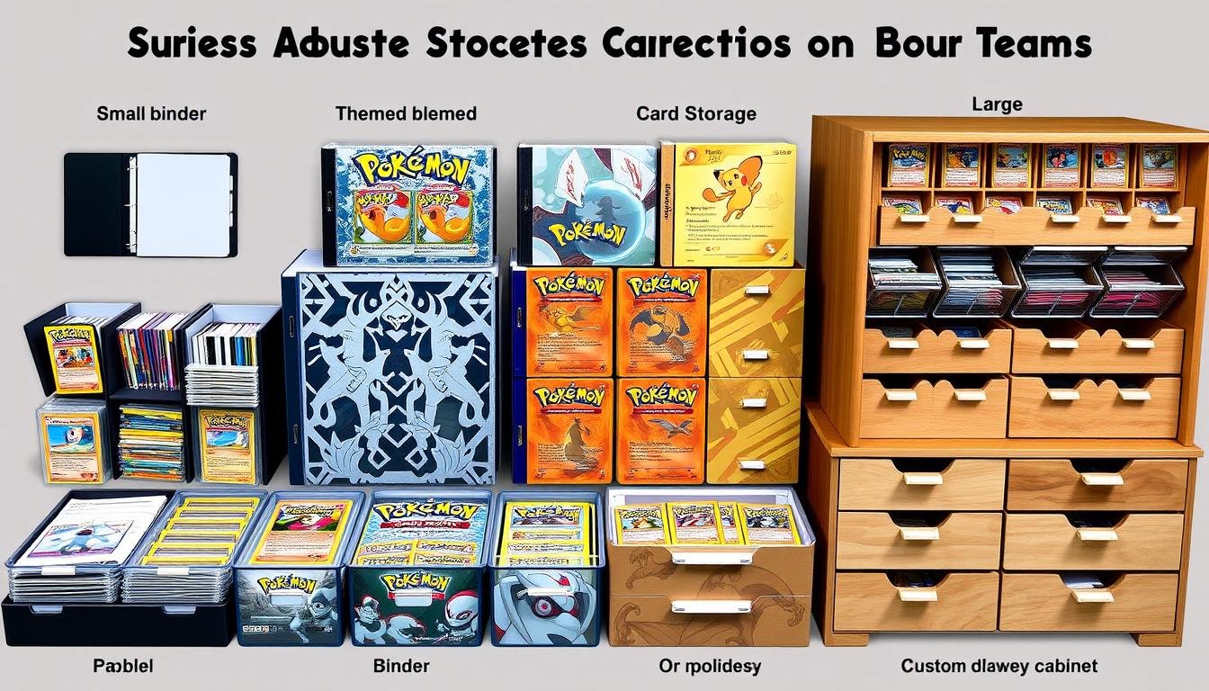 Verschiedene Aufbewahrungssysteme für Pokémon Karten