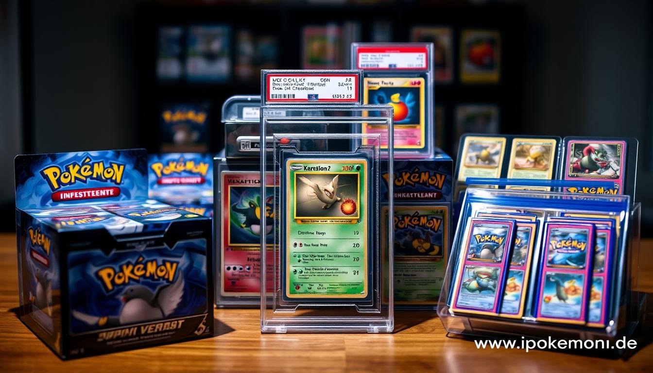 Verschiedene Investitionsstrategien für Pokémon Karten visualisiert