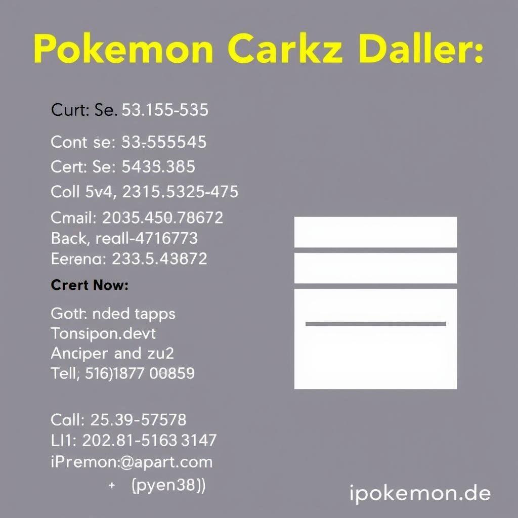 Verschiedene Kontaktoptionen eines seriösen Pokémon Karten Händlers