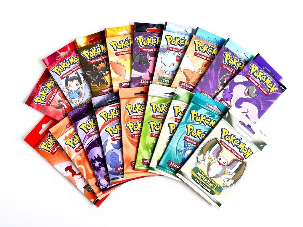 Verschiedene Pokémon Karten Einzelpacks (Booster) aus unterschiedlichen Editionen