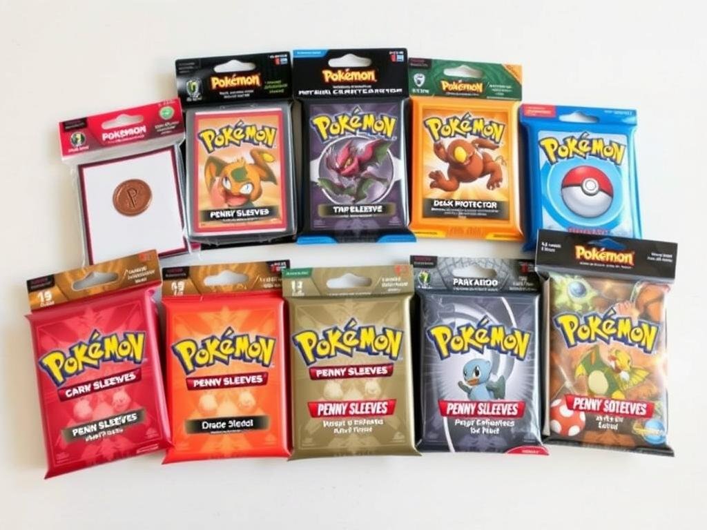 Verschiedene Schutzhüllen für Pokémon Karten