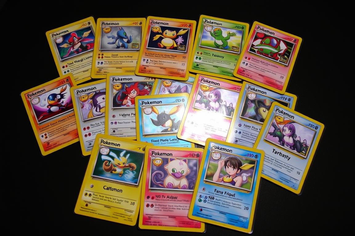 Verschiedene Seltenheitsstufen von Pokémon-Karten aus aktuellen Booster Boxen