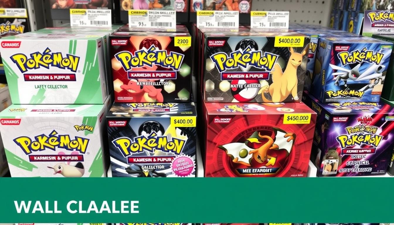 Verschiedene aktuelle Pokémon Booster Boxen im Großhandelsangebot