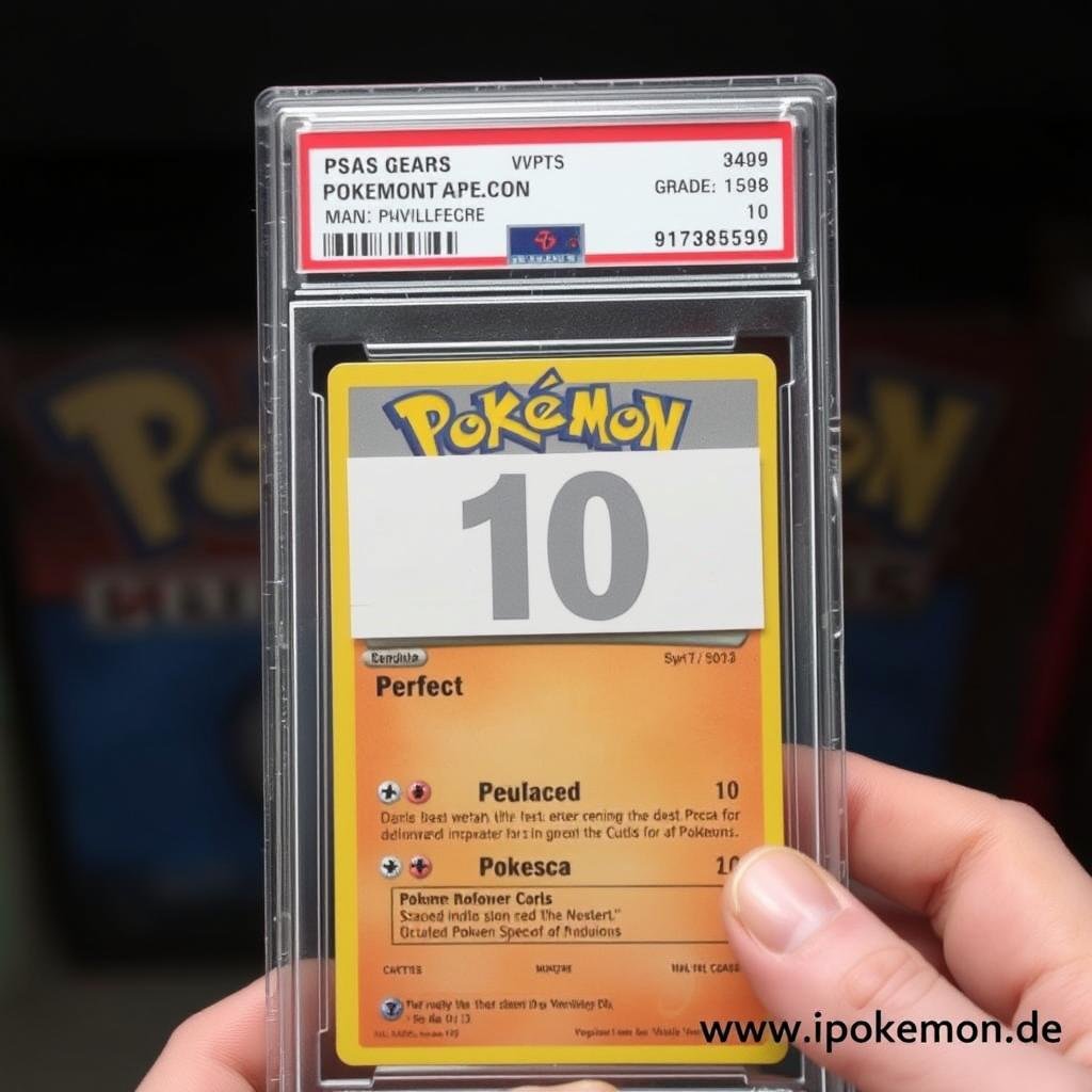 Versiegelung einer PSA-10 Pokémon Karte