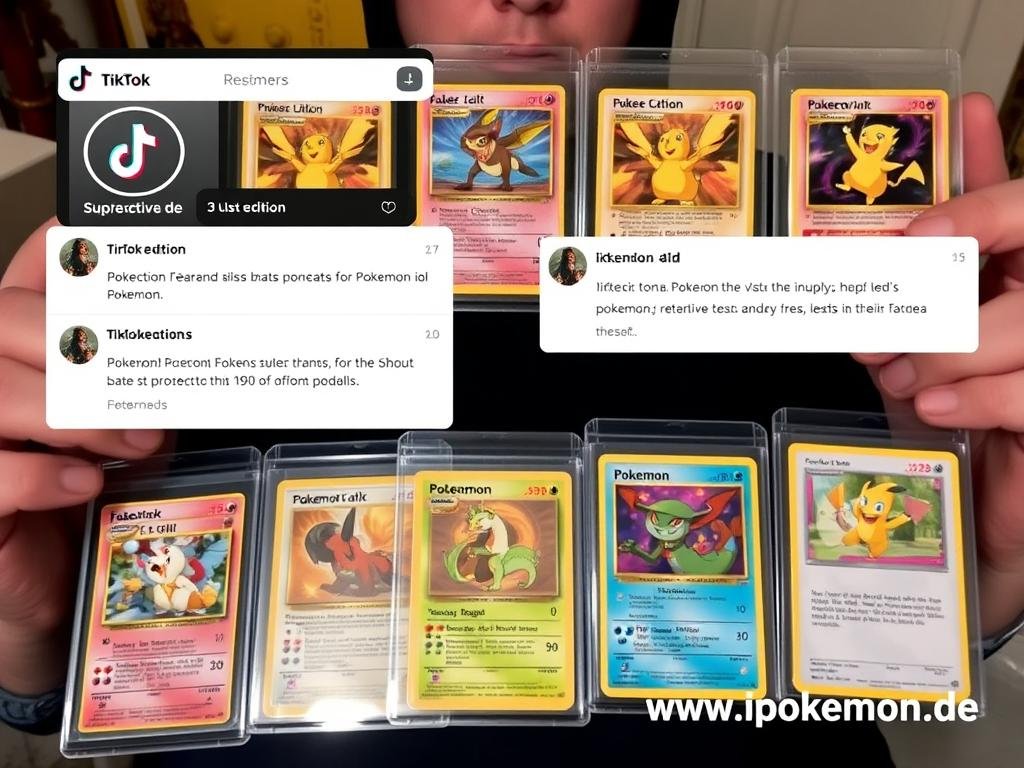 Vintage Pokémon Karten Reveal auf TikTok