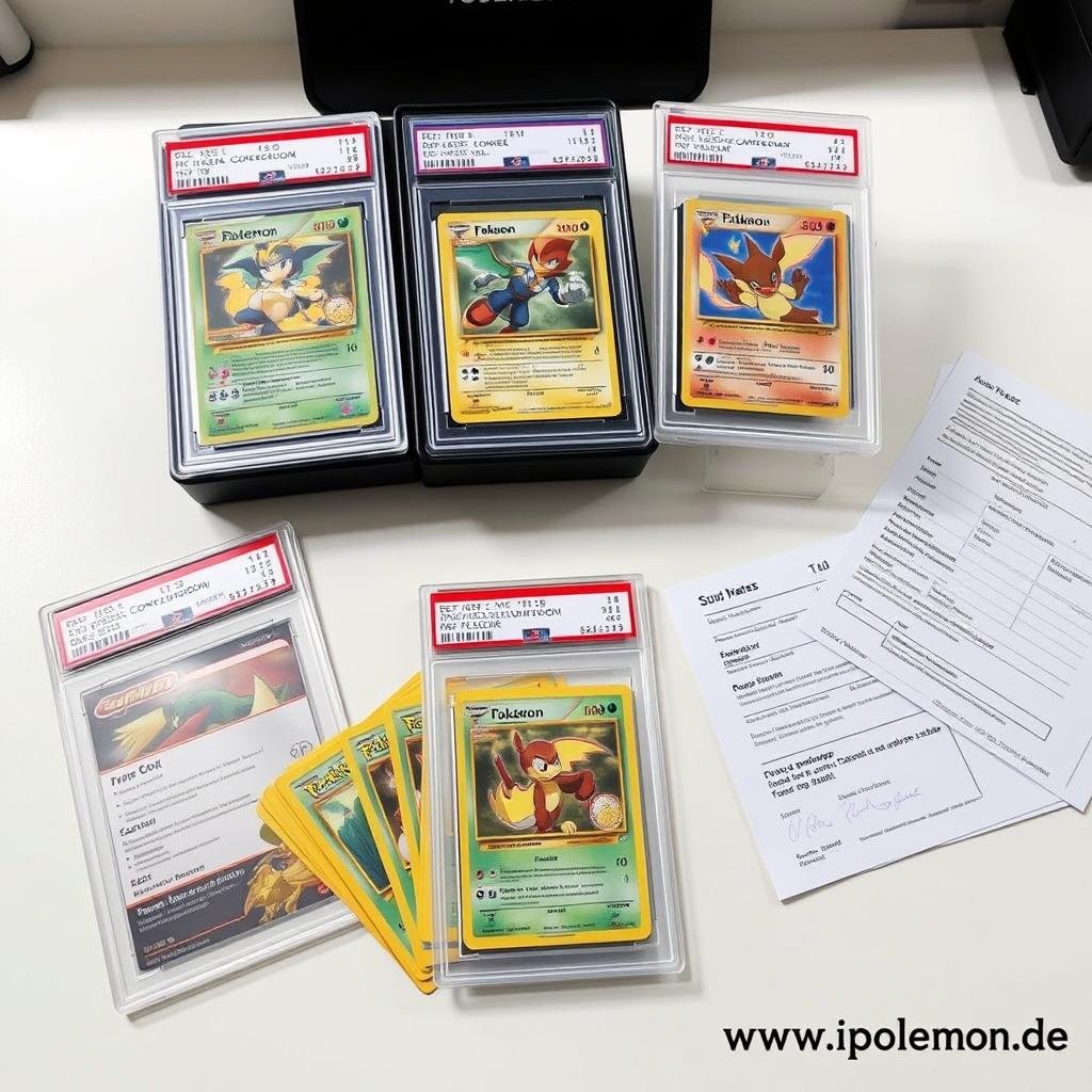 Vorbereitung von Pokémon Karten für die PSA-Bewertung