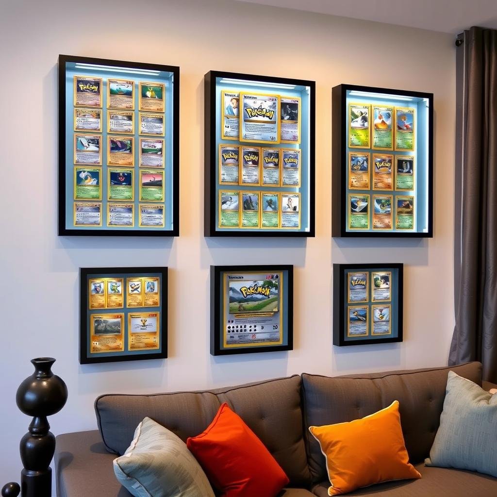 Wandmontierte Pokémon Karten Displays